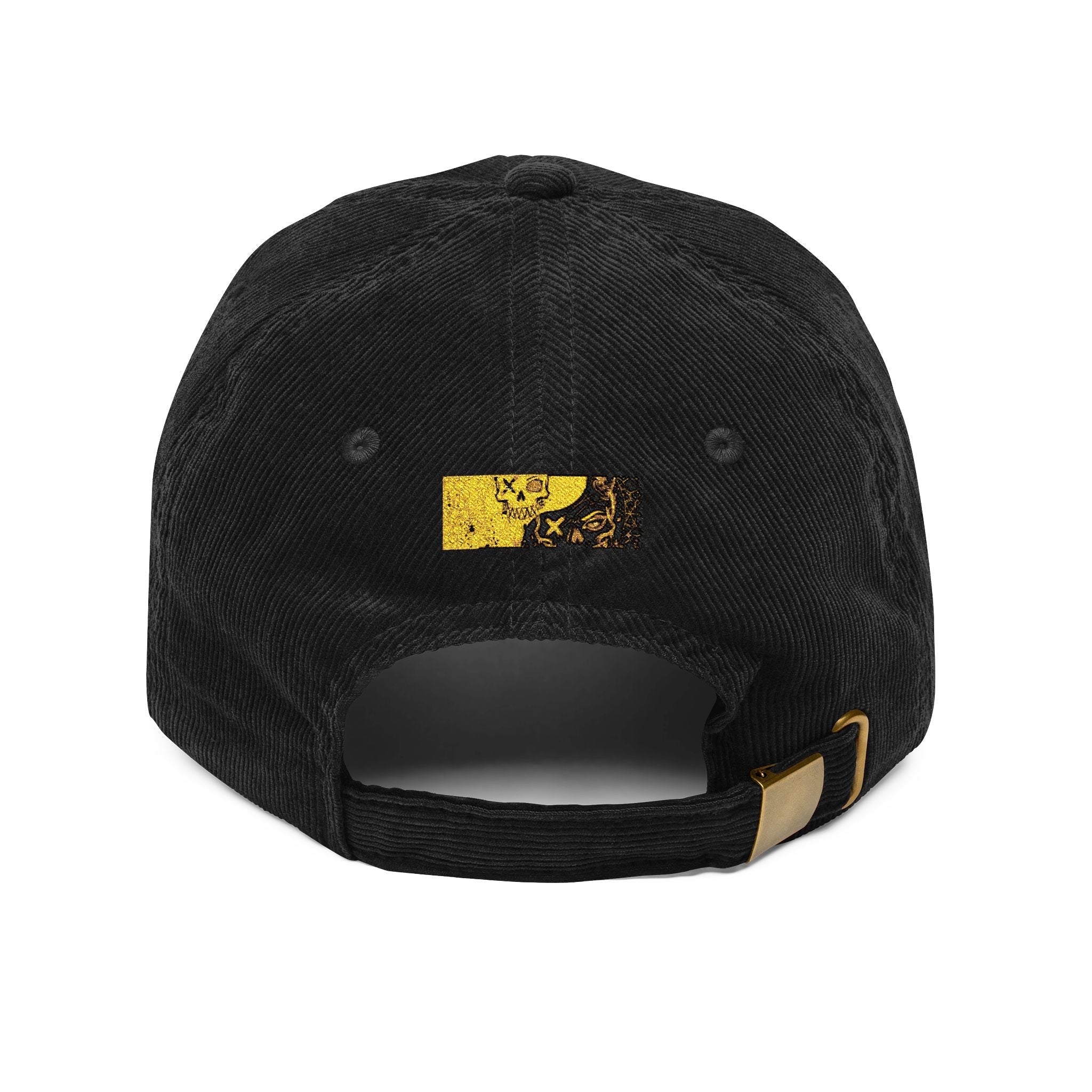 Women's Ying Yang Black/Yellow Vintage Corduroy Cap (Embroidery)Ember Spirit Apparel