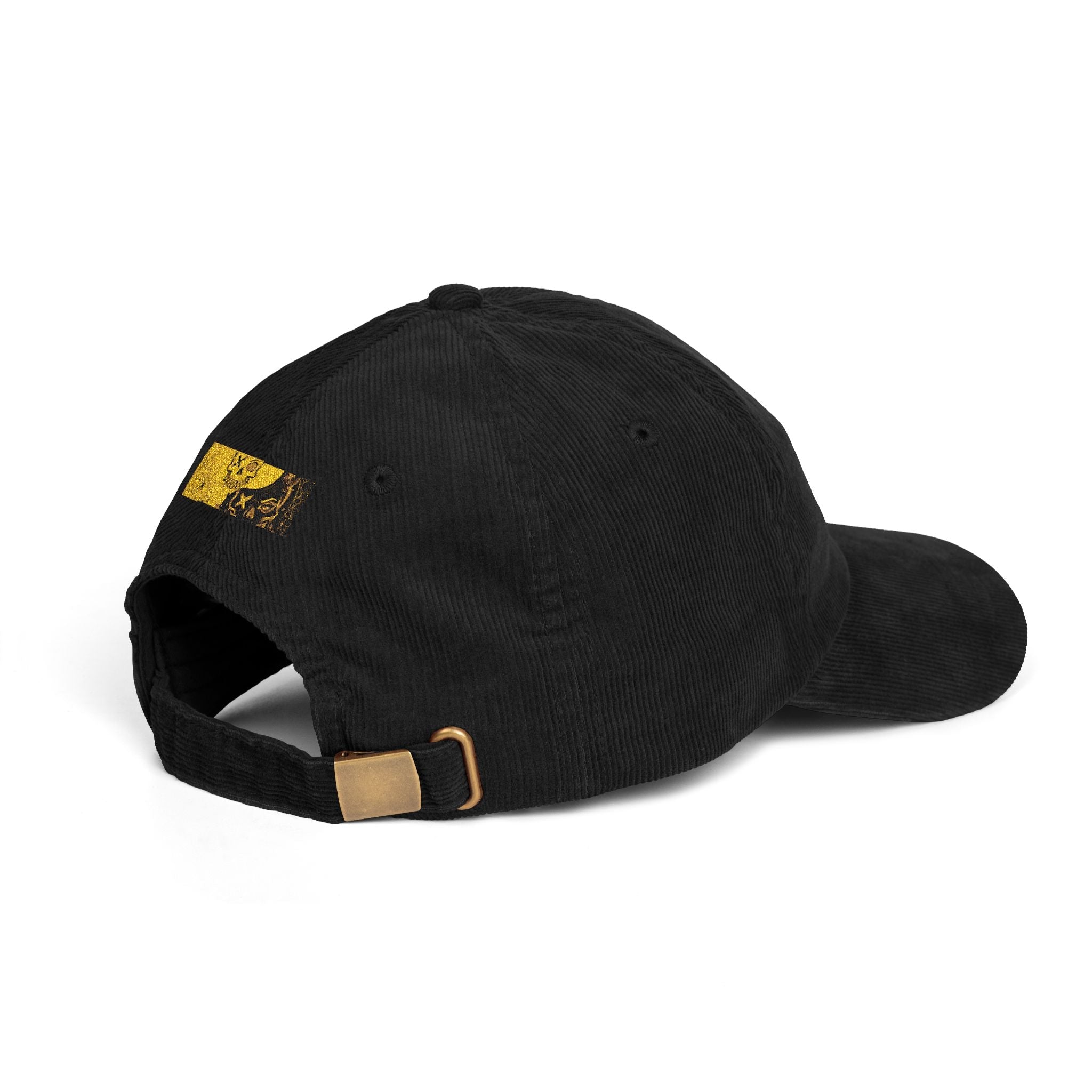 Women's Ying Yang Black/Yellow Vintage Corduroy Cap (Embroidery)Ember Spirit Apparel