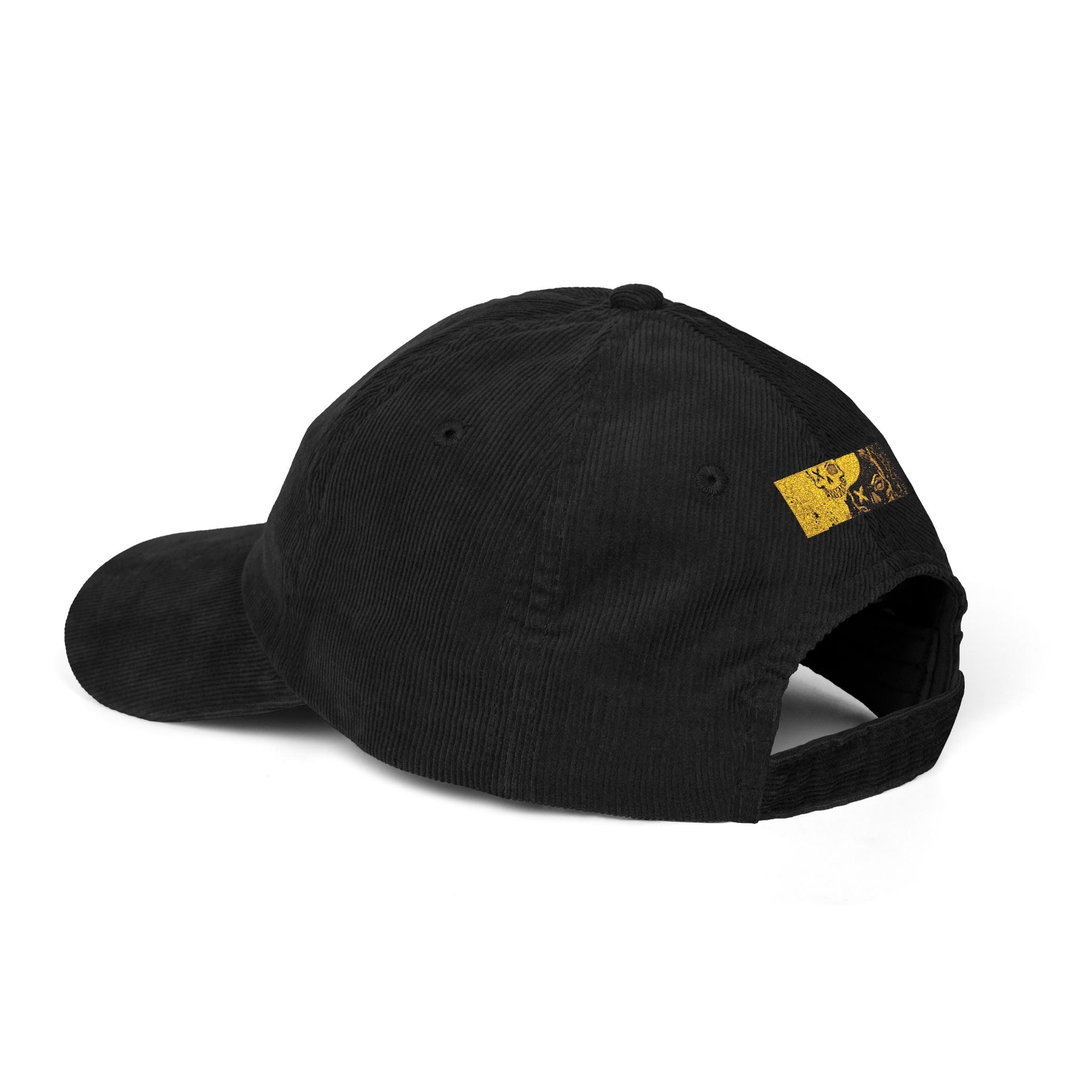 Women's Ying Yang Black/Yellow Vintage Corduroy Cap (Embroidery)Ember Spirit Apparel