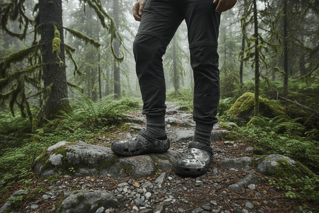 Yin Yang Nordic Bear EVA Foam Shoes — All - Over PrintEmber Spirit Apparel