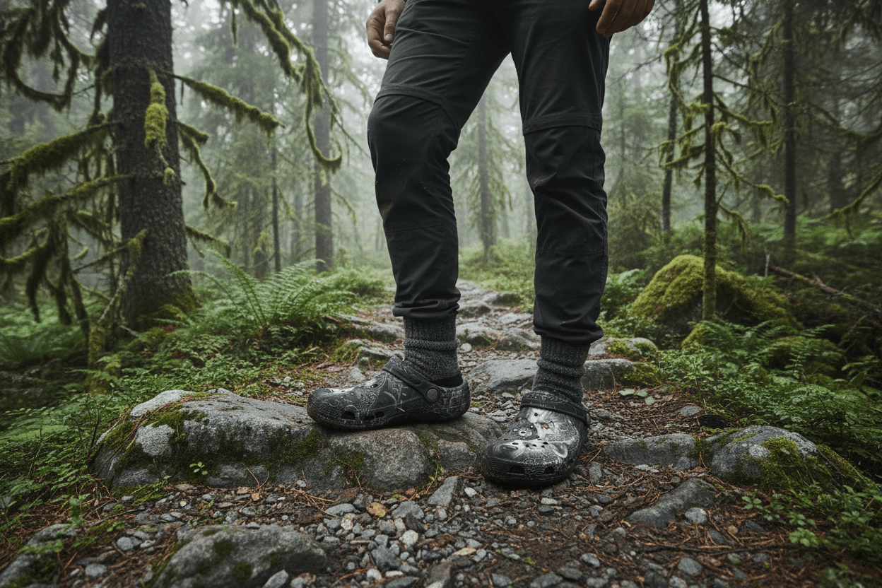 Yin Yang Nordic Bear EVA Foam Shoes — All - Over PrintEmber Spirit Apparel