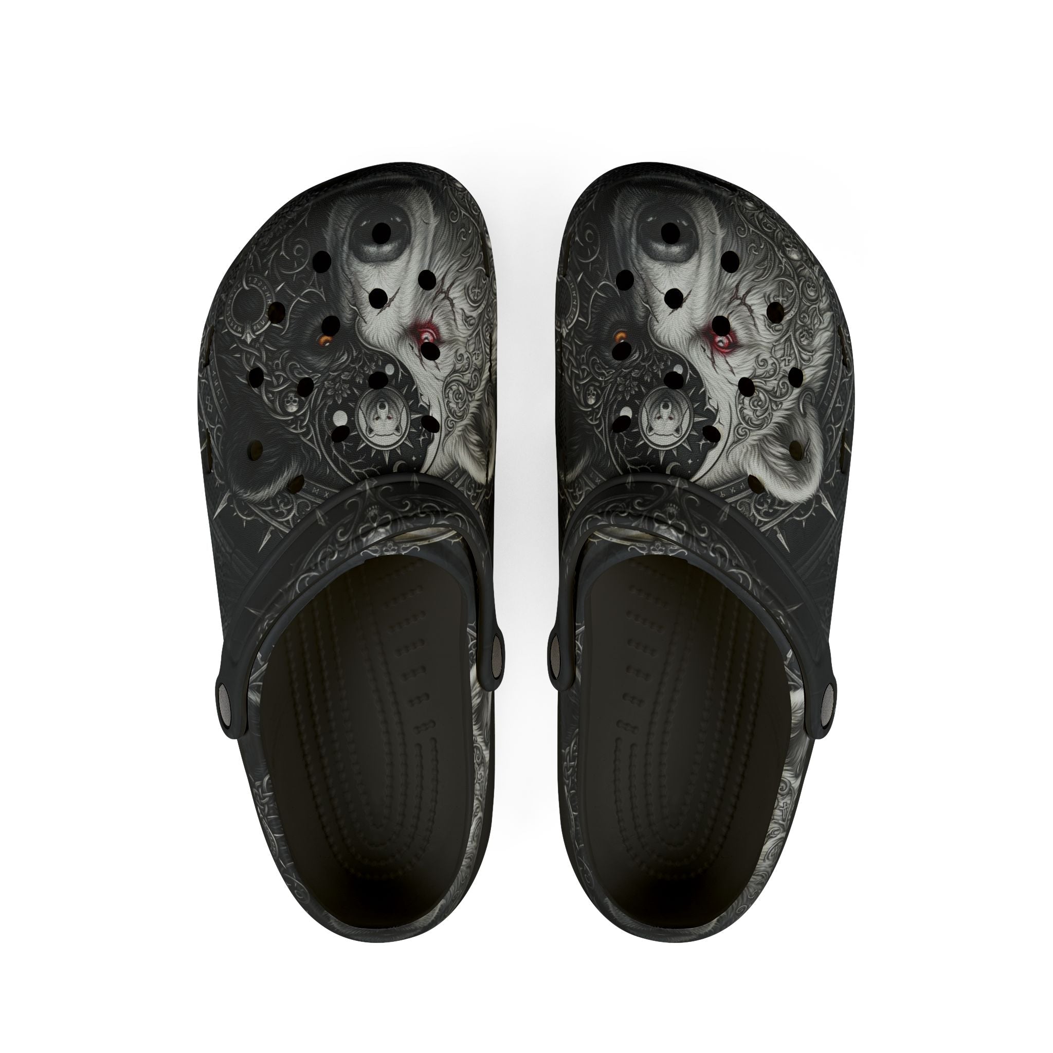 Yin Yang Nordic Bear EVA Foam Shoes — All - Over PrintEmber Spirit Apparel