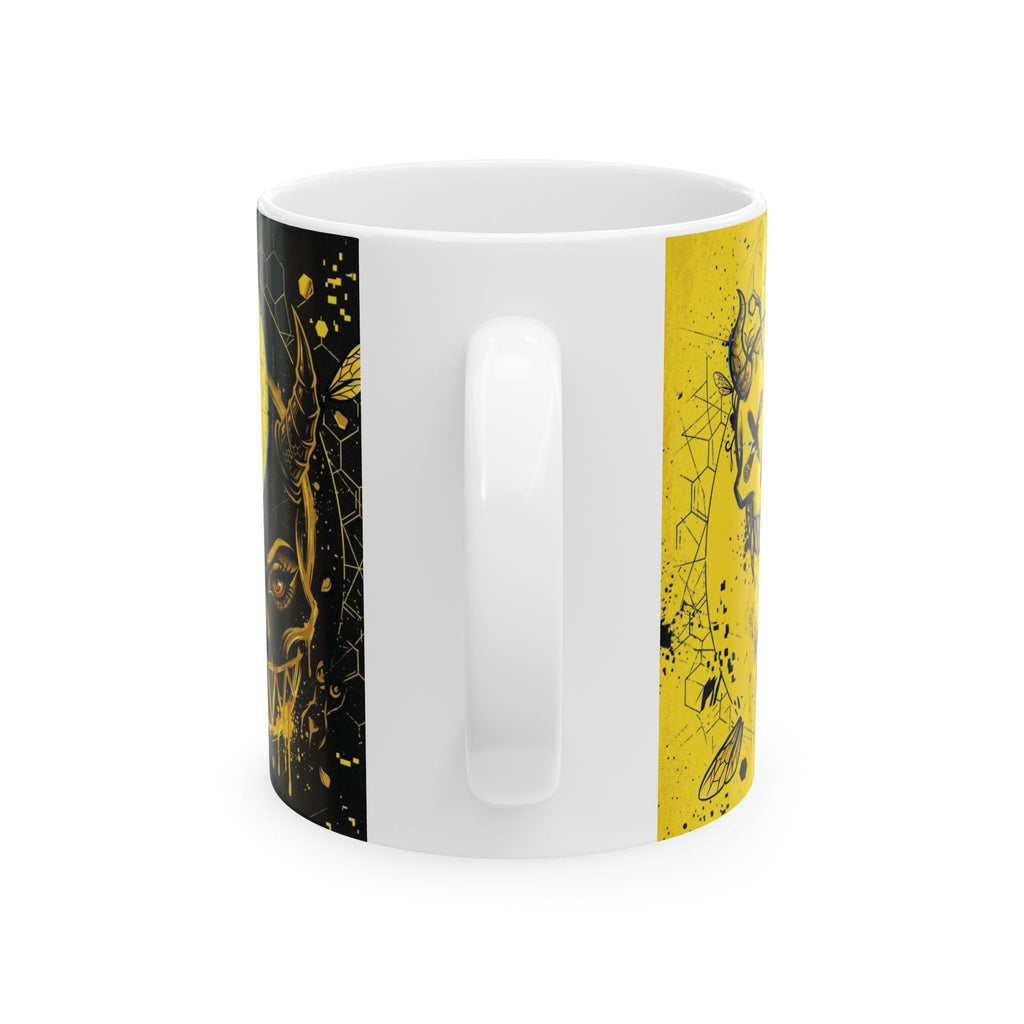 Ying Yang Black & Yellow Skull Ceramic Mug, (11oz, 15oz)Ember Spirit Apparel