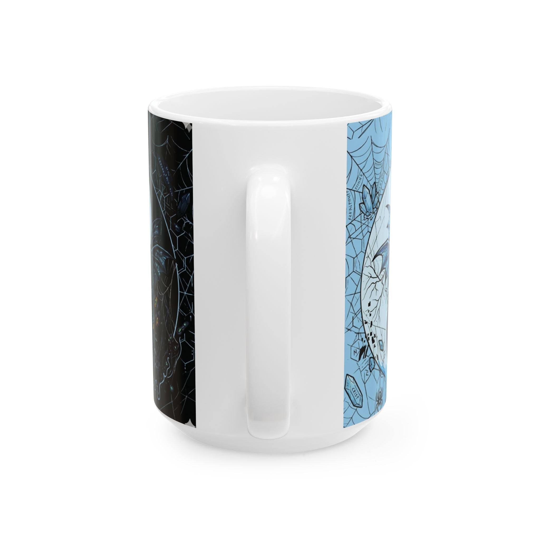 Ying Yang Icey Blue Ceramic Mug, (11oz, 15oz)Ember Spirit Apparel