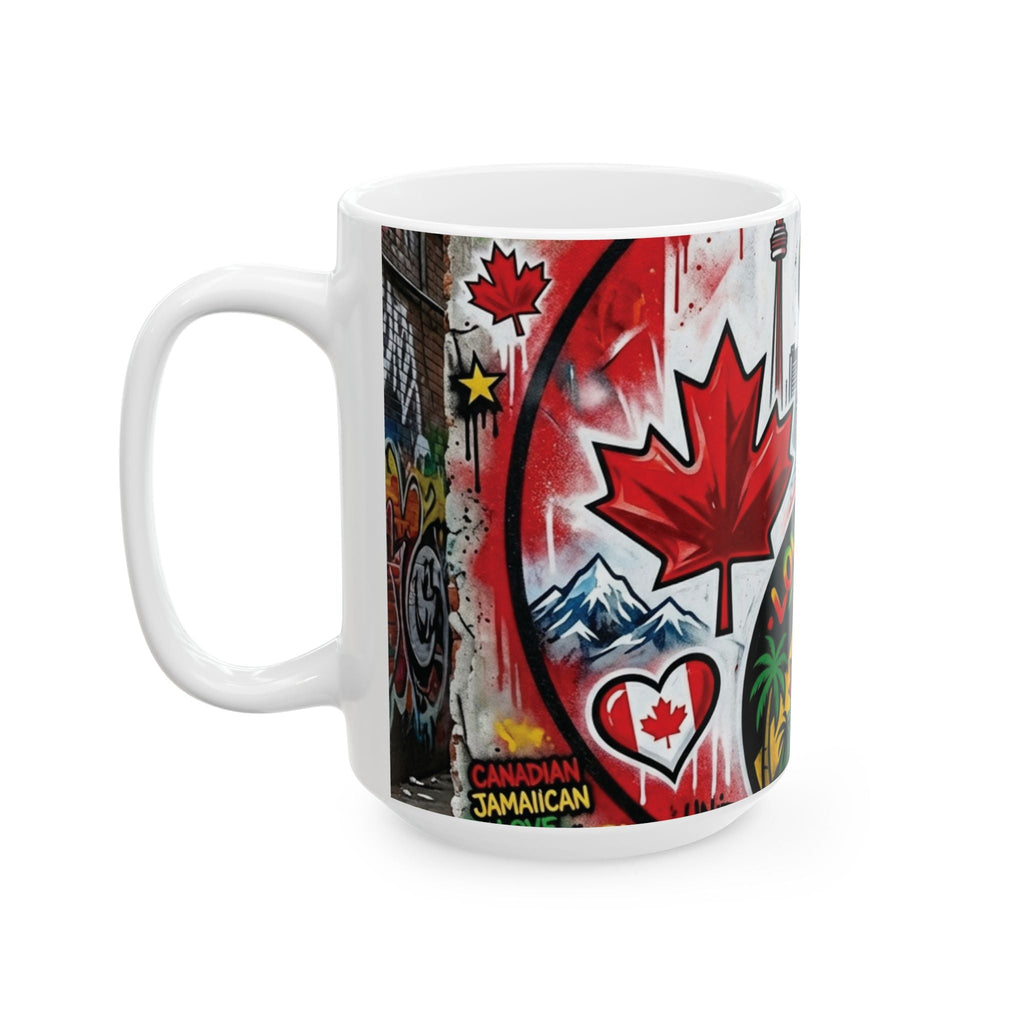 Ying Yang Jamican Canadian Love - Ceramic Mug, (11oz, 15oz)Ember Spirit Apparel