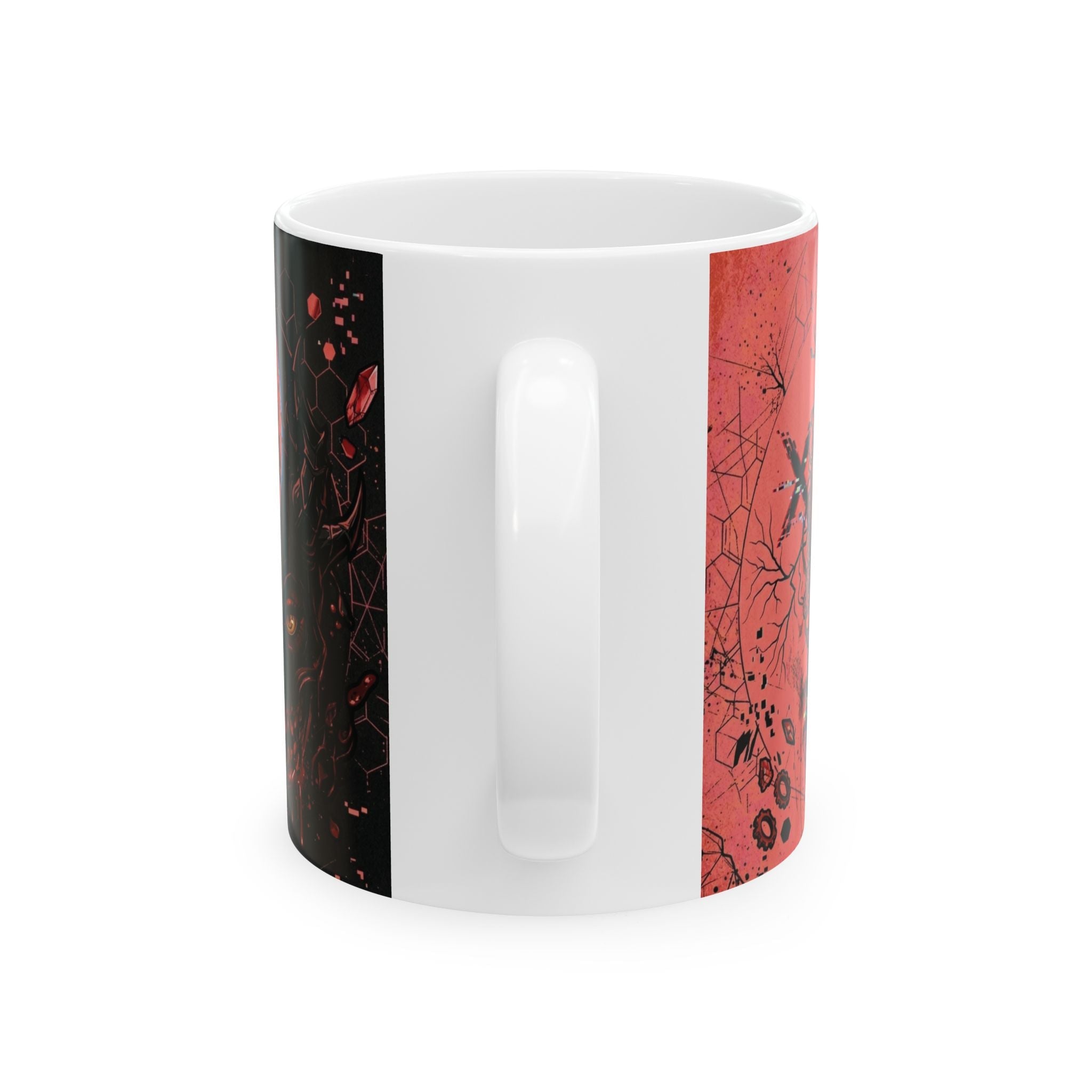 Ying Yang Red Heart - Keep Teaching & Walking The Red Road - Ceramic Mug, (11oz, 15oz)Ember Spirit Apparel