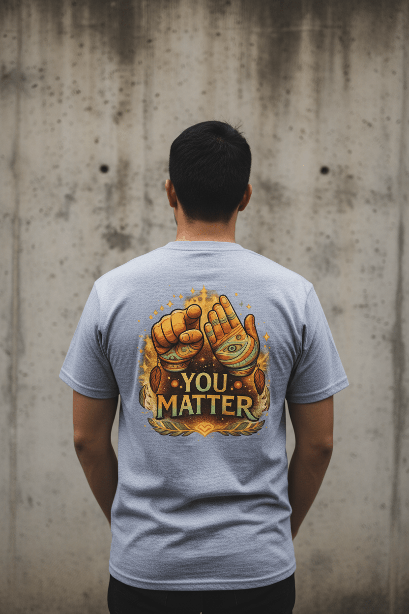 "You Matter" Graphic T-Shirt — Mental Health & Indigenous Wellness TeeEmber Spirit Apparel