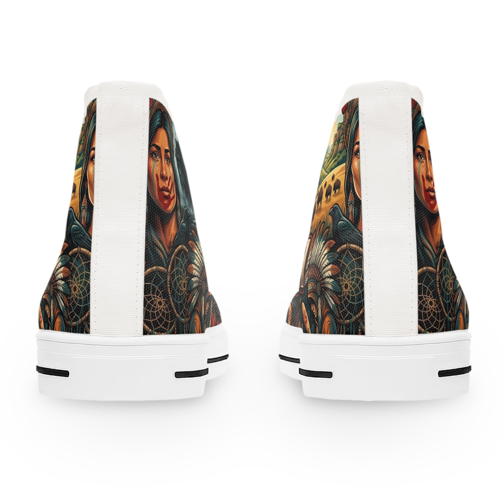 https://emberspiritapparel.store/collections/allRedway "The Fight Continues" Graphic High-Top Sneakers