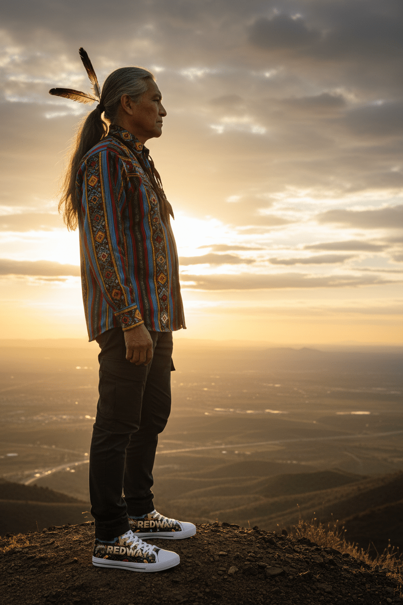 Redway "The Fight Continues" Graphic High - Top SneakersEmber Spirit Apparel