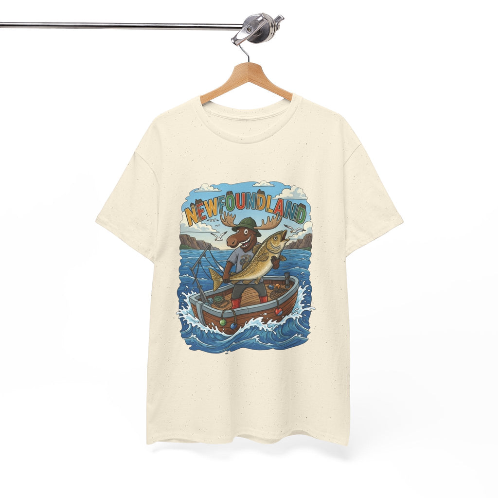 Newfoundland Fishing Moose Tee – Unisex Graphic ShirtEmber Spirit Apparel