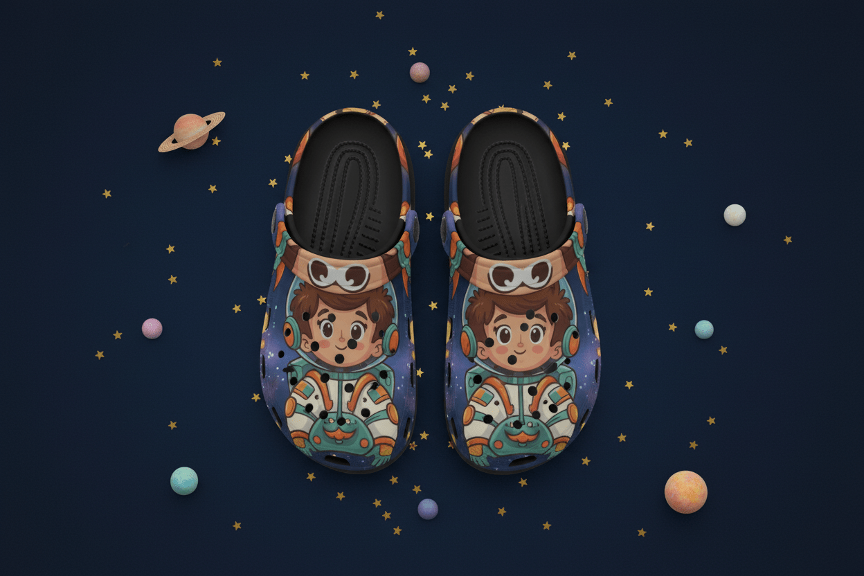 Kids Space Astronaut Clogs — Cute EVA Foam Slip‑OnsEmber Spirit Apparel