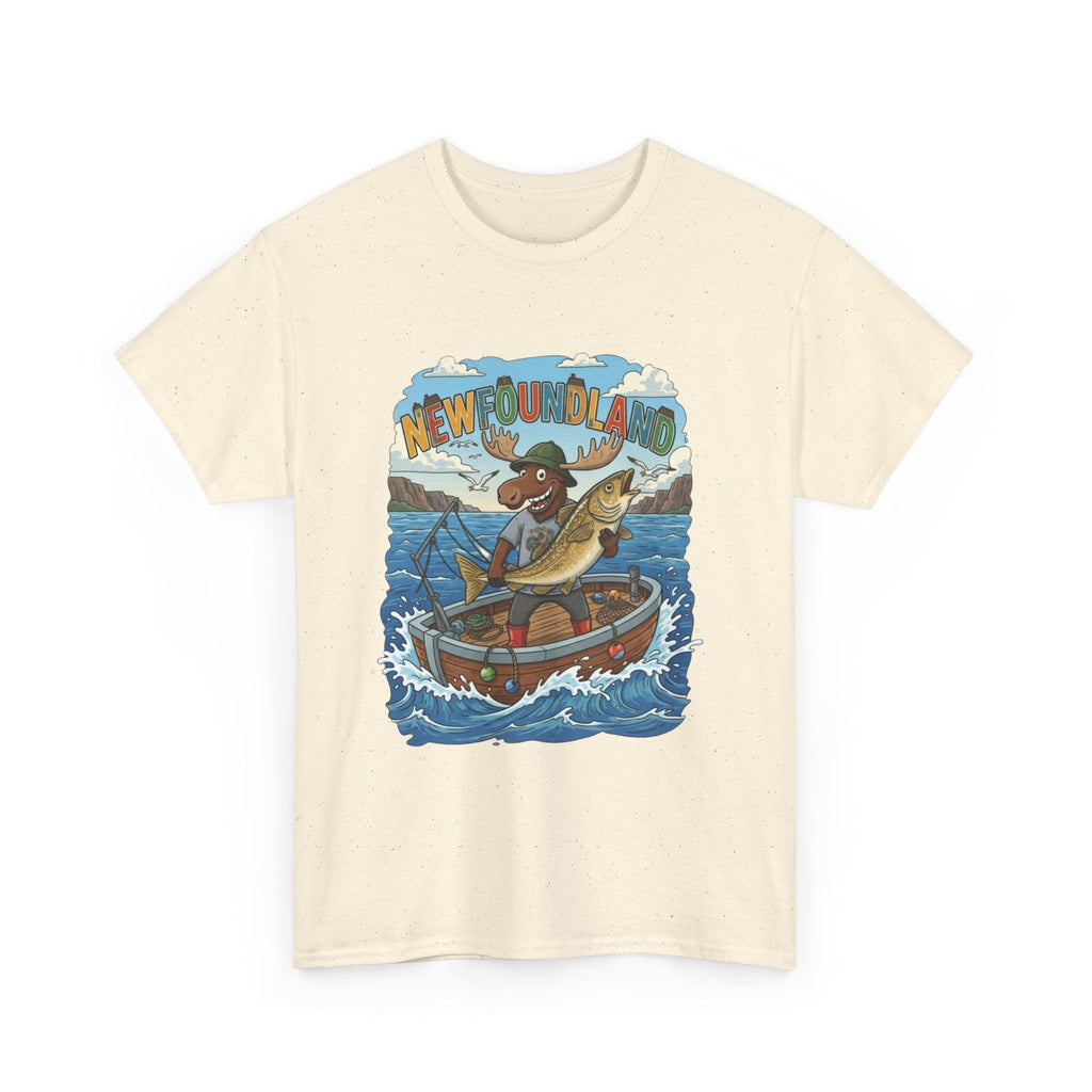 Newfoundland Fishing Moose Tee – Unisex Graphic ShirtEmber Spirit Apparel