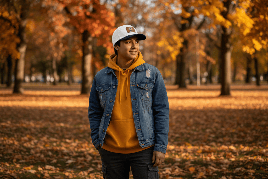 Every Child Matters Indigenous awareness cap, flat lay product shot, vintage turtle design