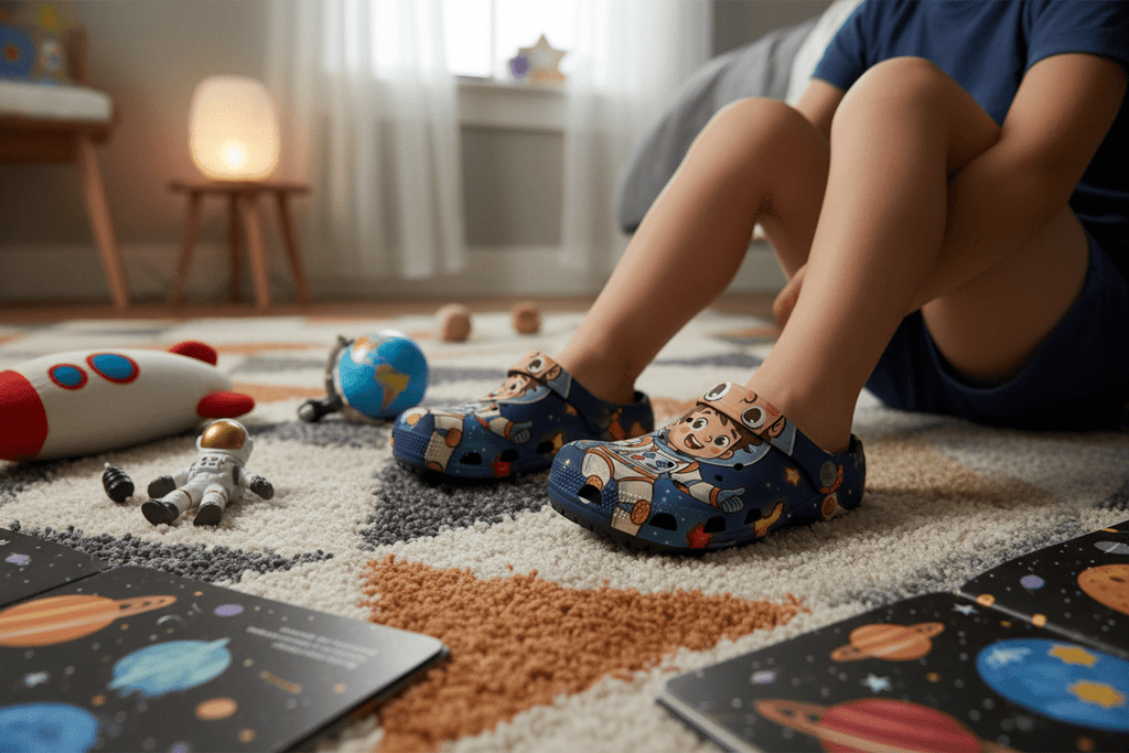 Kids Space Astronaut Clogs — Cute EVA Foam Slip‑OnsEmber Spirit Apparel