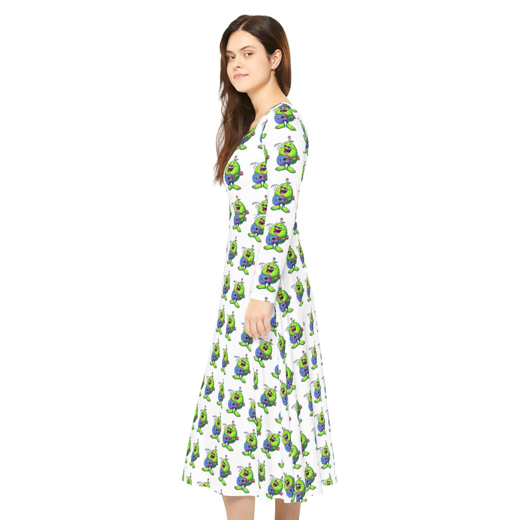 Women's Long Sleeve Dance Dress – Christopher Inspired All - Over Print DancewearEmber Spirit Apparel