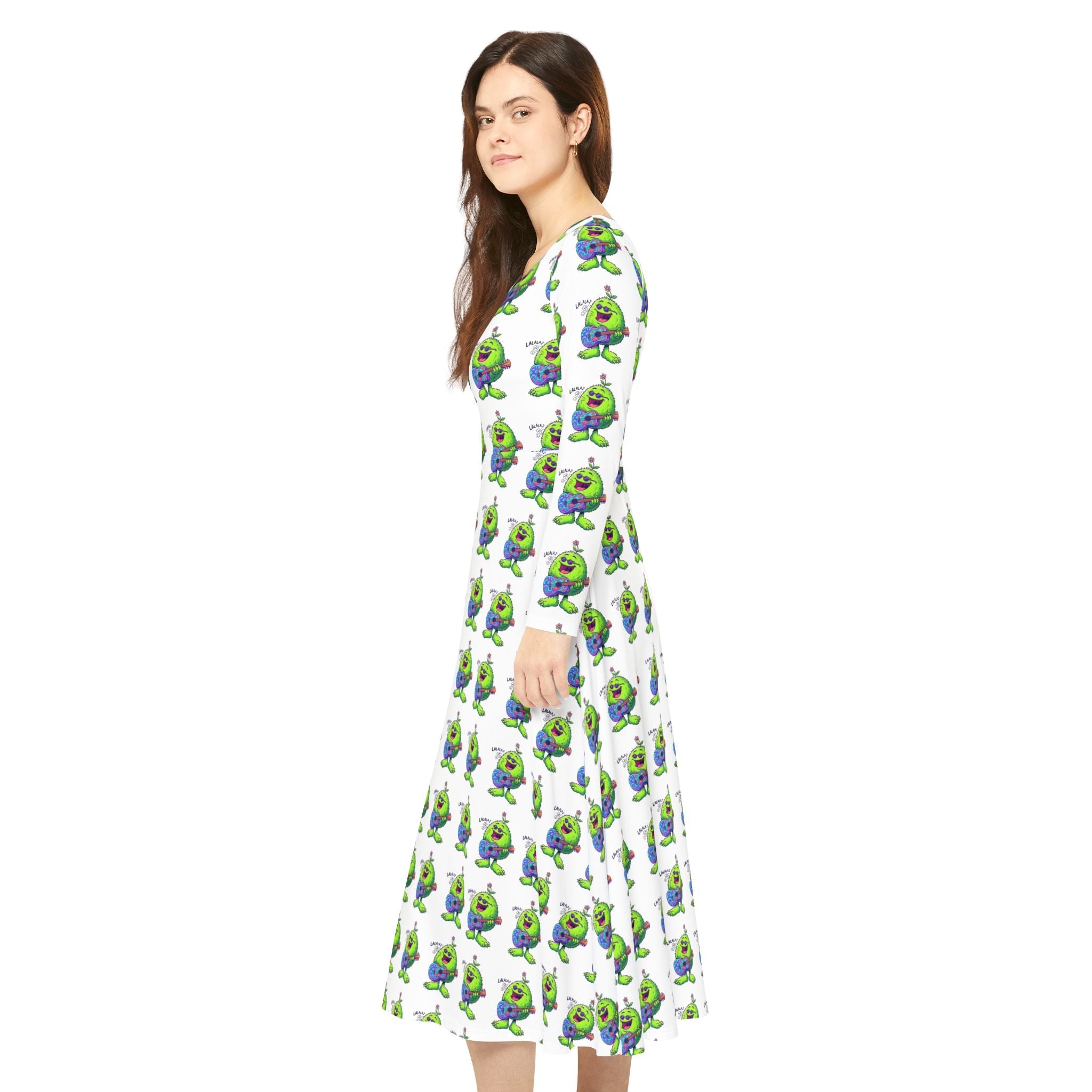 Women's Long Sleeve Dance Dress – Christopher Inspired All - Over Print DancewearEmber Spirit Apparel