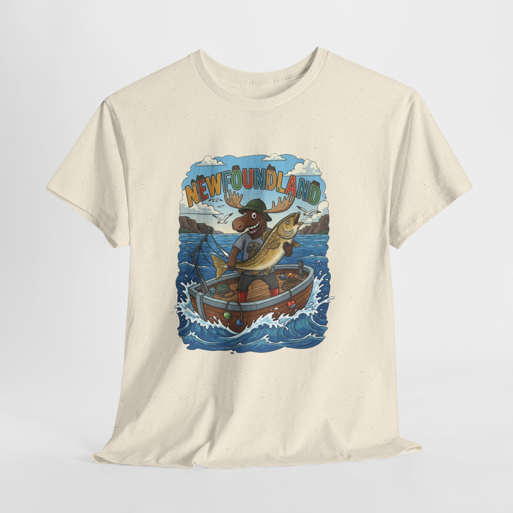 Newfoundland Fishing Moose Tee – Unisex Graphic ShirtEmber Spirit Apparel