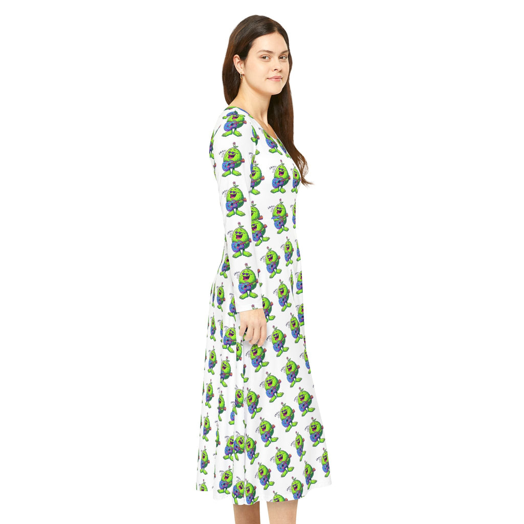 Women's Long Sleeve Dance Dress – Christopher Inspired All - Over Print DancewearEmber Spirit Apparel