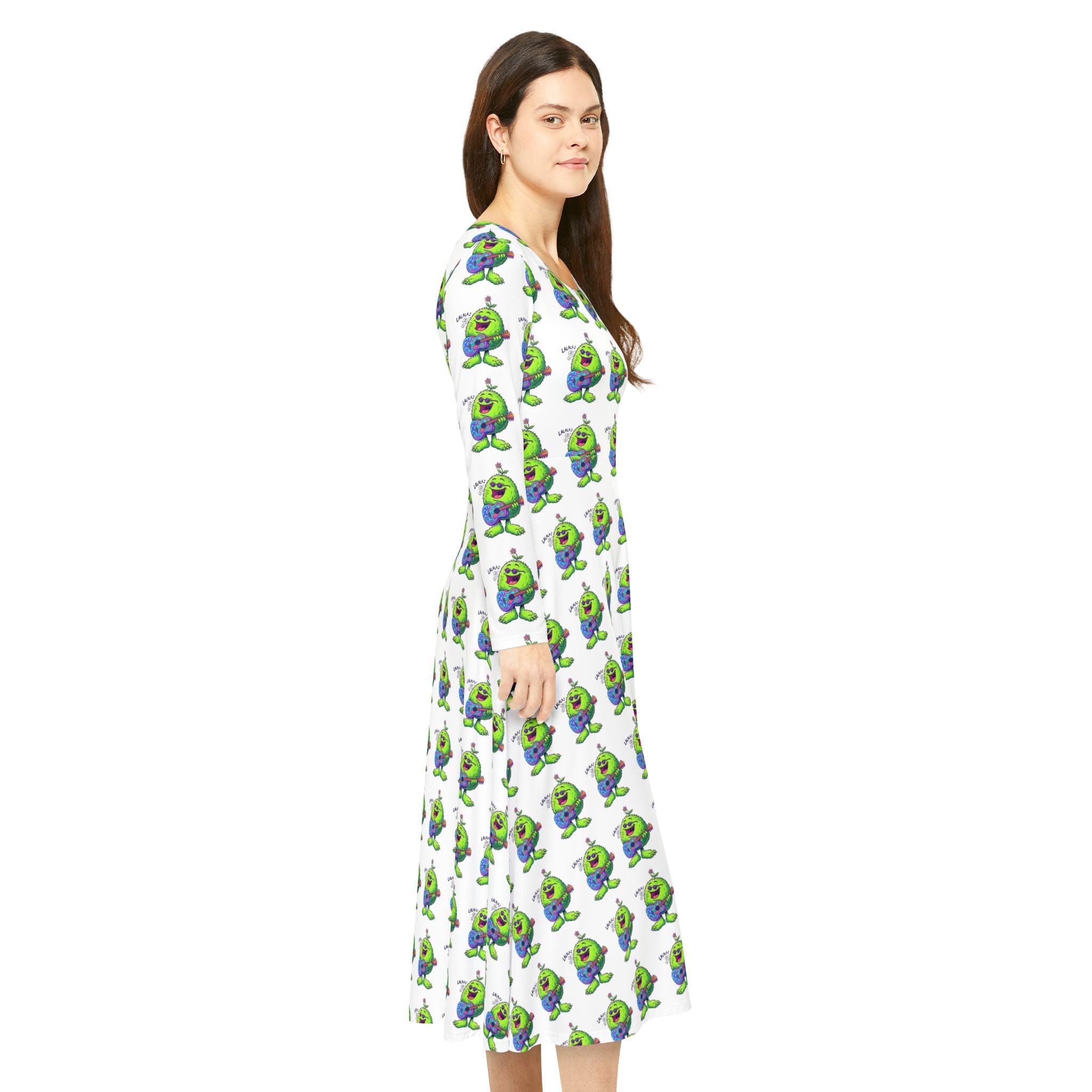 Women's Long Sleeve Dance Dress – Christopher Inspired All - Over Print DancewearEmber Spirit Apparel