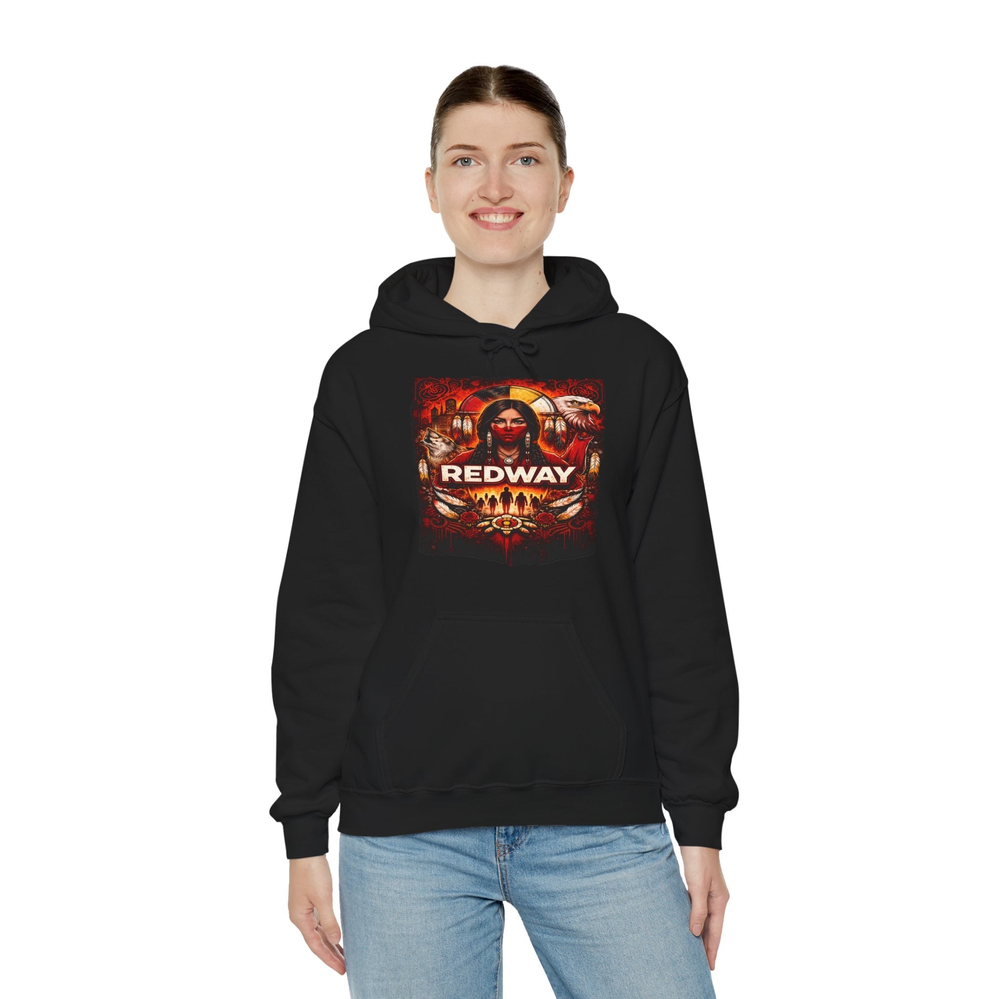 Women as Life - Givers Hoodie – Indigenous Cultural Symbolism Graphic SweatshirtEmber Spirit Apparel