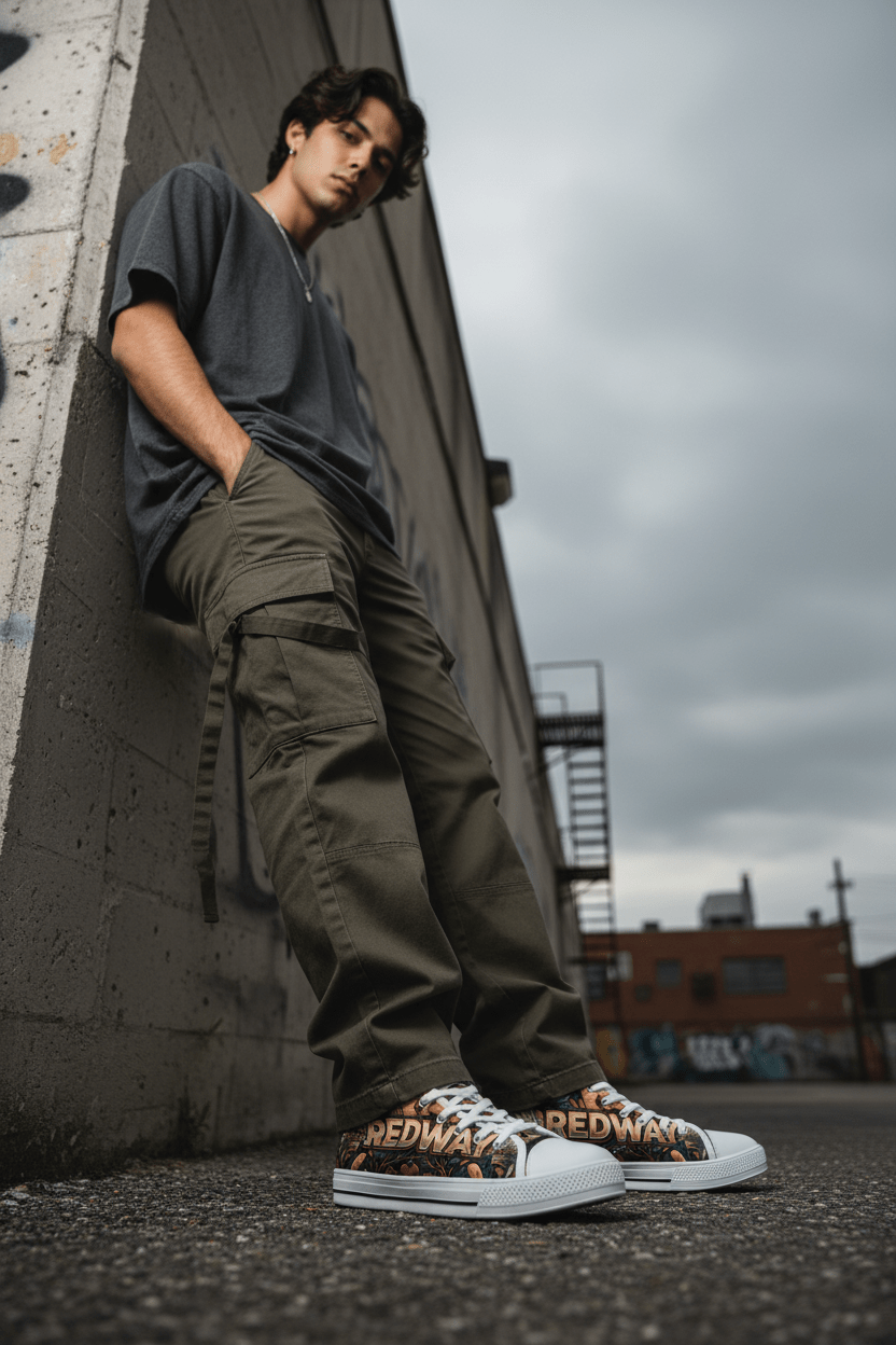 Redway "The Fight Continues" Graphic High - Top SneakersEmber Spirit Apparel