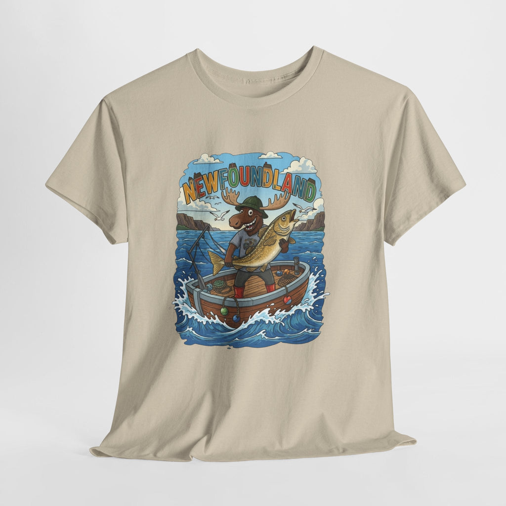 Newfoundland Fishing Moose Tee – Unisex Graphic ShirtEmber Spirit Apparel