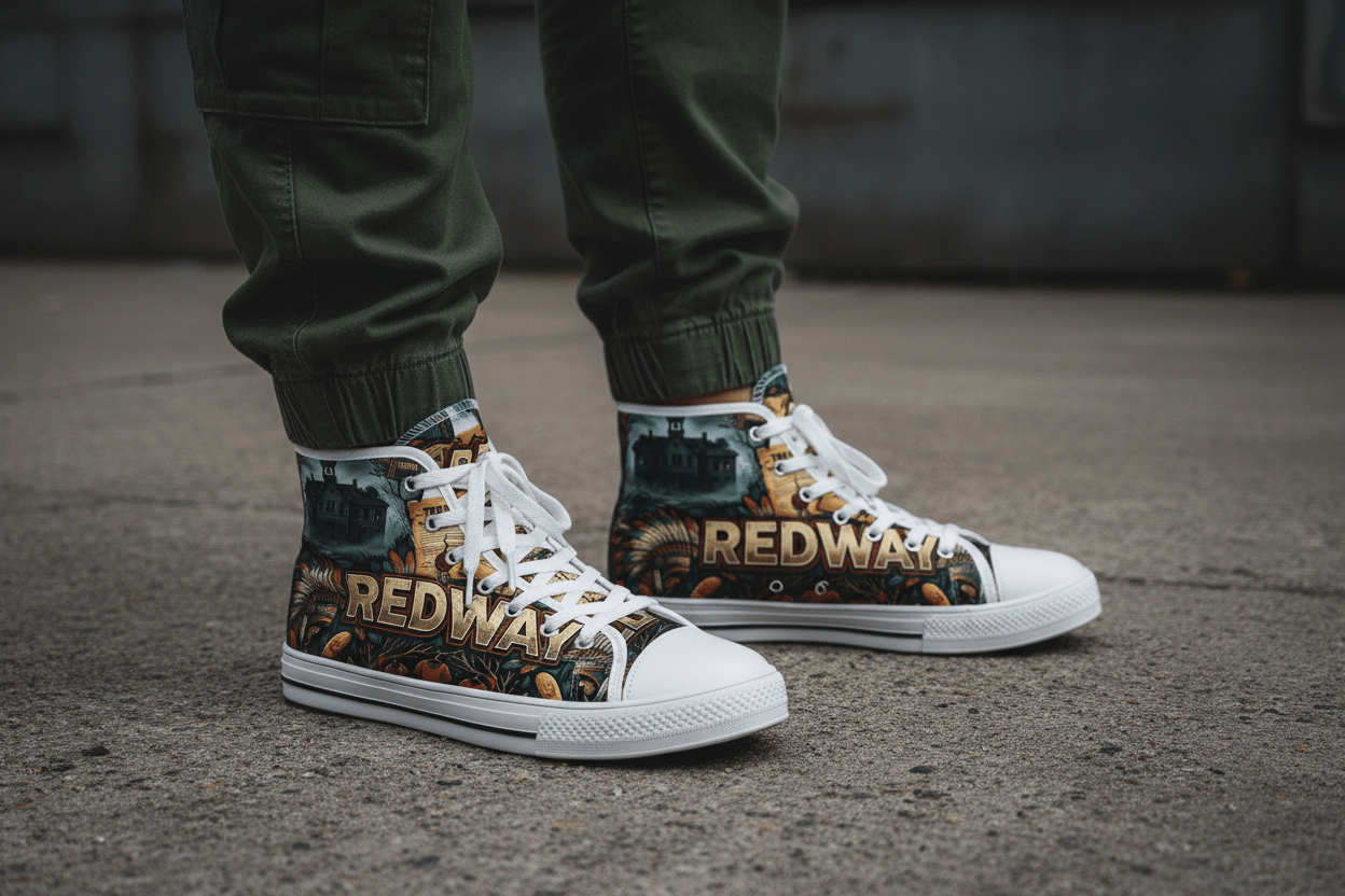 Redway "The Fight Continues" Graphic High - Top SneakersEmber Spirit Apparel