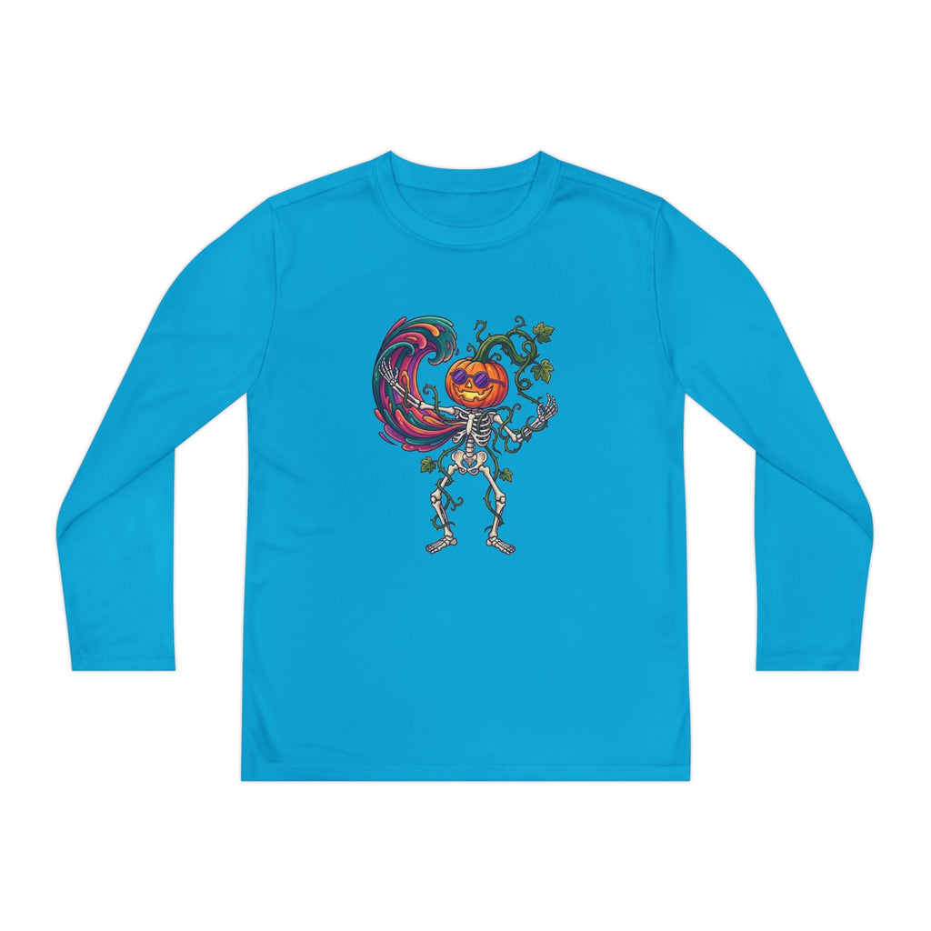 Youth Halloween Pumpkin Skeleton Long Sleeve Tee - Christophers InspirationEmber Spirit Apparel