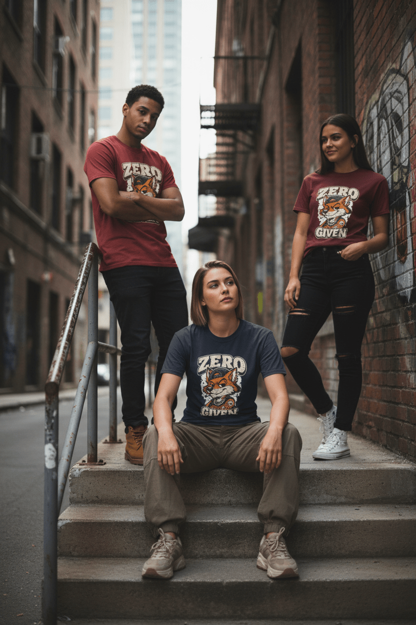 Zero Given Fox T-Shirt — Funny Retro Fox Graphic TeeEmber Spirit Apparel