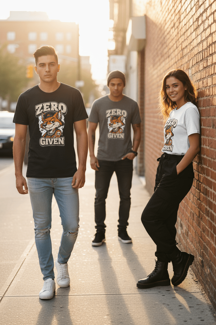 Zero Given Fox T-Shirt — Funny Retro Fox Graphic TeeEmber Spirit Apparel