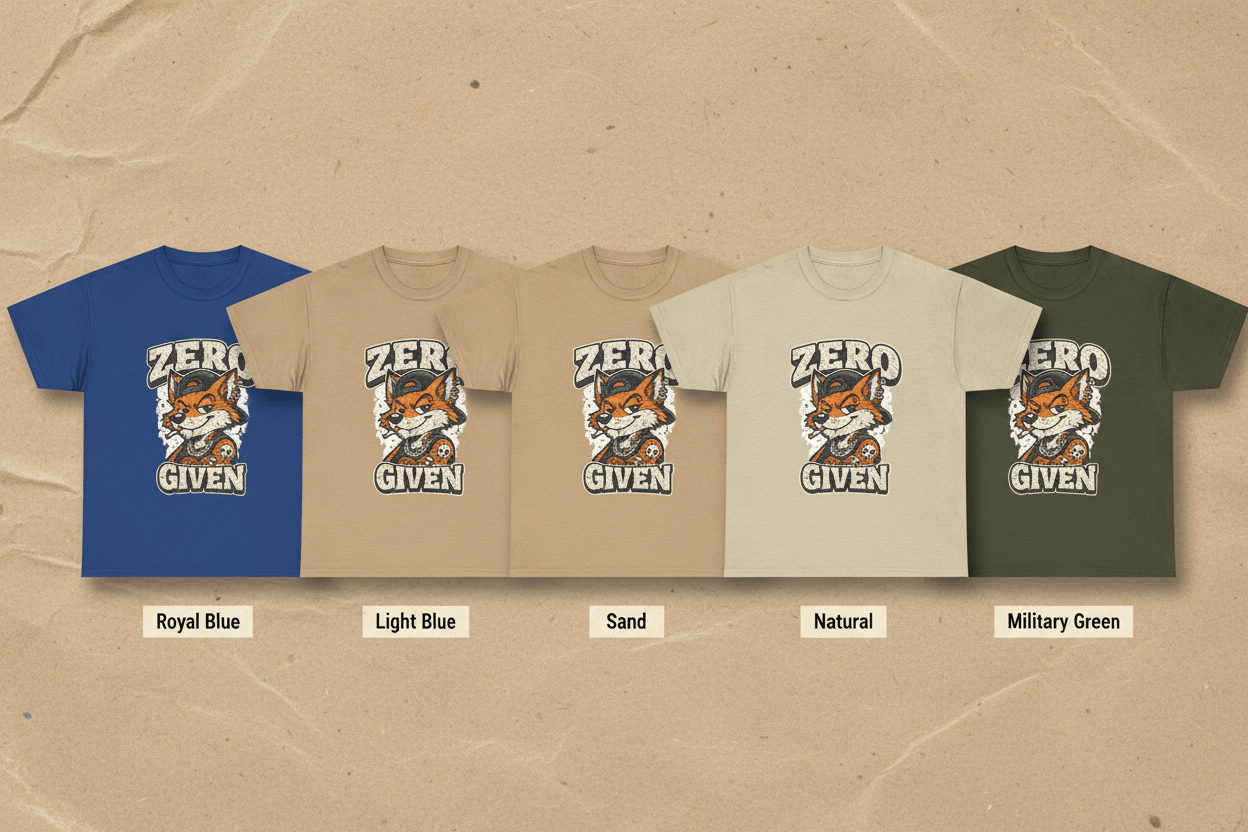 Zero Given Fox T-Shirt — Funny Retro Fox Graphic TeeEmber Spirit Apparel
