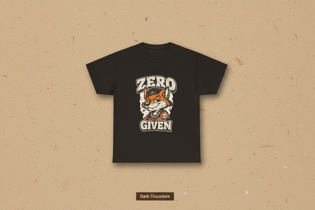 Zero Given Fox T-Shirt — Funny Retro Fox Graphic TeeEmber Spirit Apparel