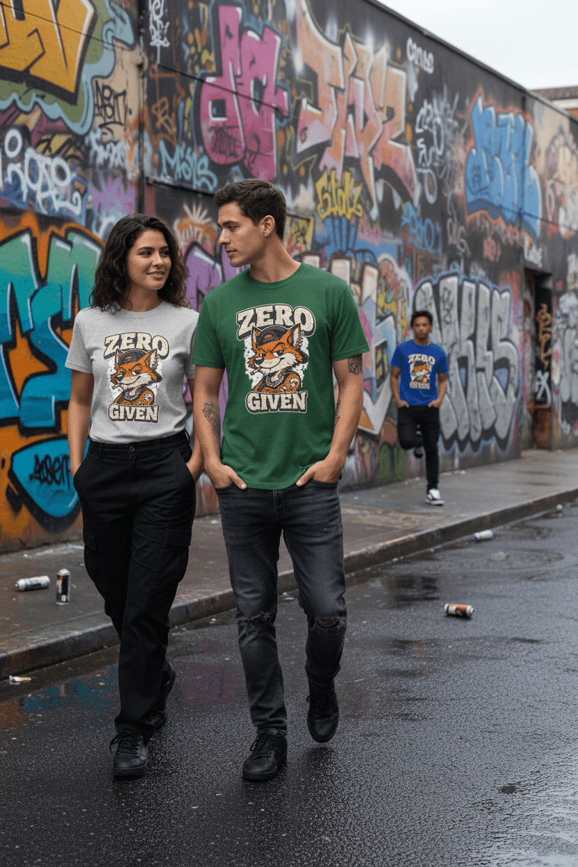 Zero Given Fox T-Shirt — Funny Retro Fox Graphic TeeEmber Spirit Apparel